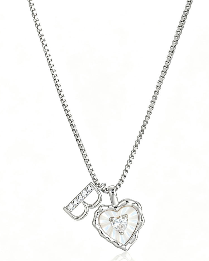 A–Z Micro Pave Letter Pendant Necklace