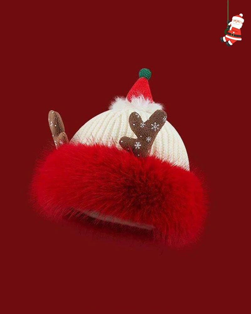 Christmas Style Festival Celebration Joyful Knitted Hat
