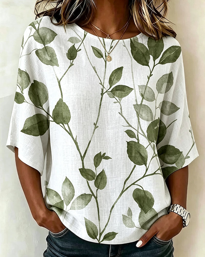 Loose Ink Wash Blouse