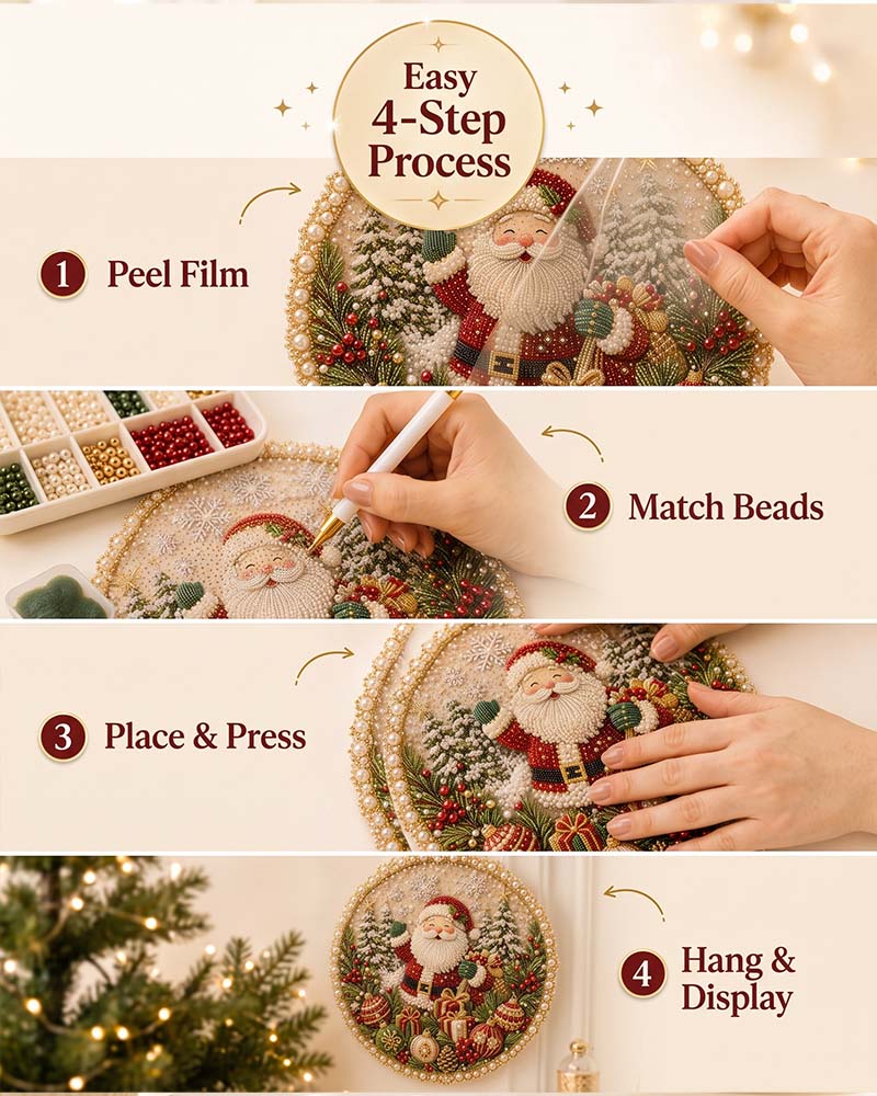 🌸🌻 Four Seasons & Holiday Pearl Art Hanging Wreath Kit 🍂🎄