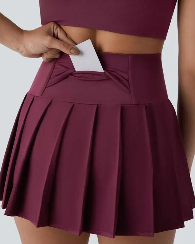Pleated Metal Ring Skirt
