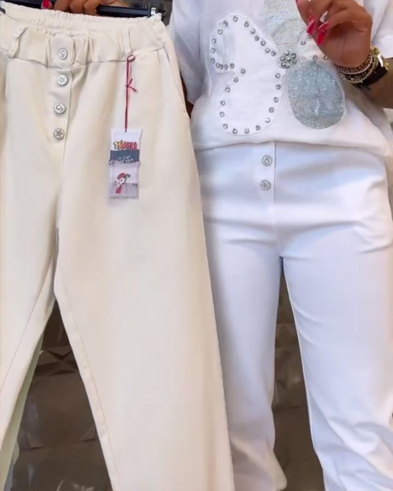 Casual Stretch Straight Pants