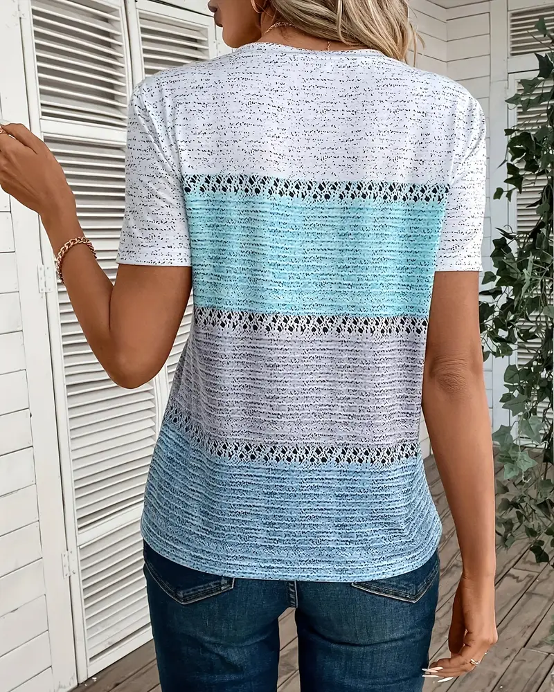 V-Neck Contrast T-Shirt