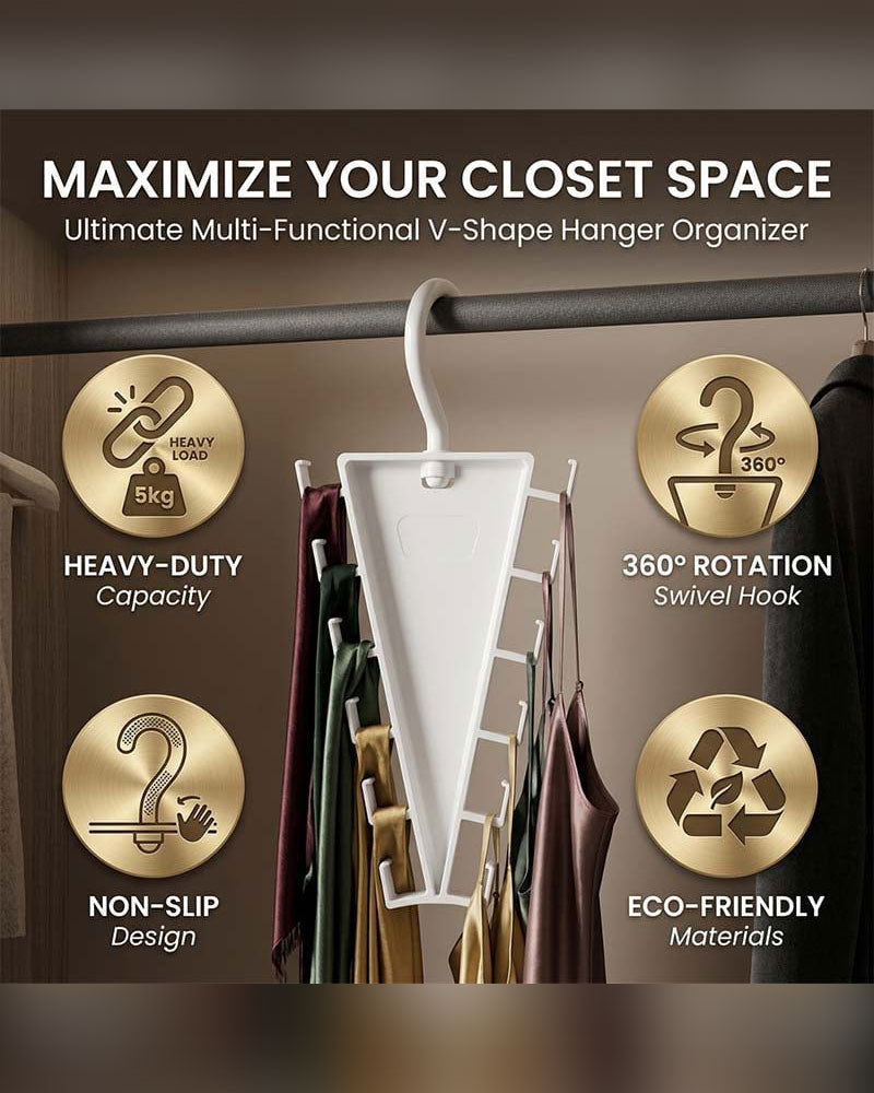 Rotating V-Shaped Accessory Hanger