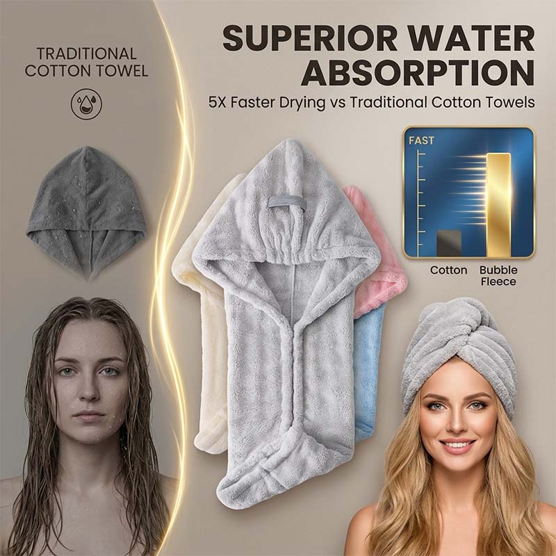 Ultra Absorbent Fast-Drying Hair Turban