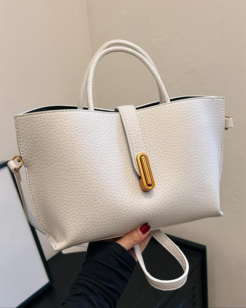 Women's Elegant Solid Color French Style Handbag