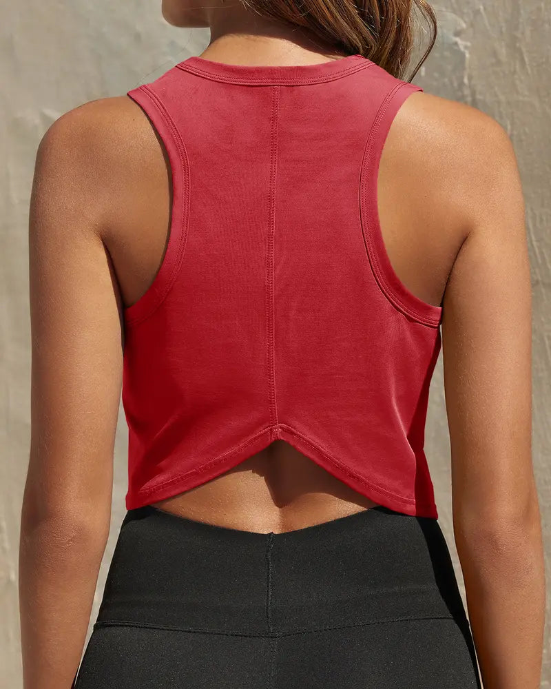 Sporty Cropped Tank Top