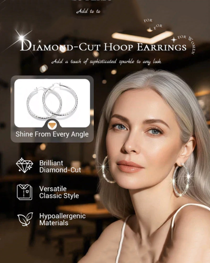 Women's Diamond Cut Earrings