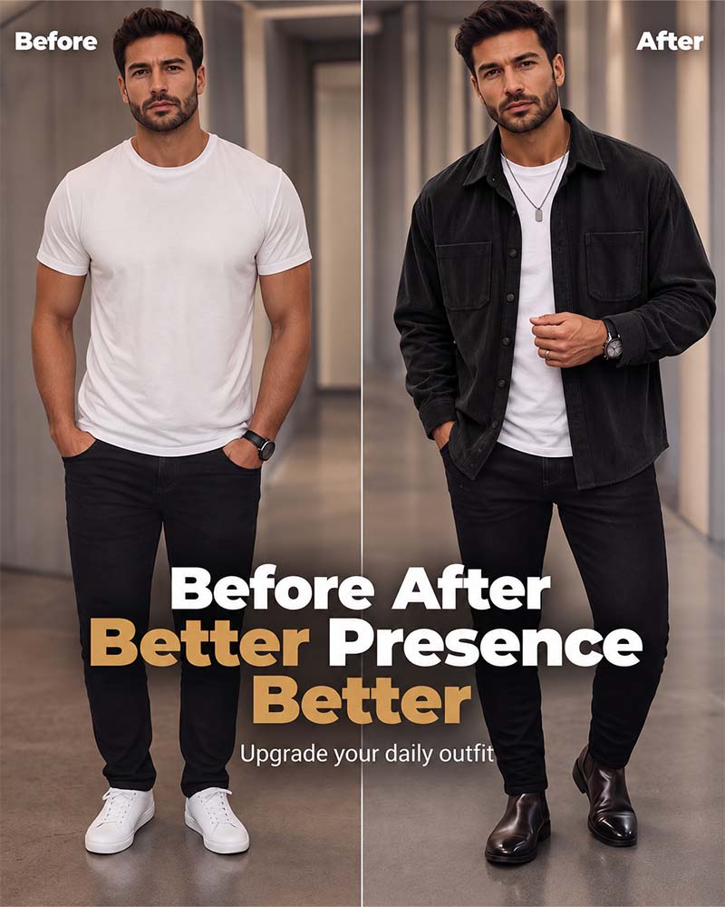 👔Men's Casual Corduroy Shirt Jacket – Classic Texture Meets Everyday Comfort