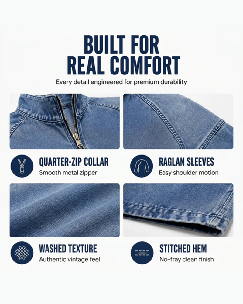 Washed Zip-Up Short Sleeve Shirt