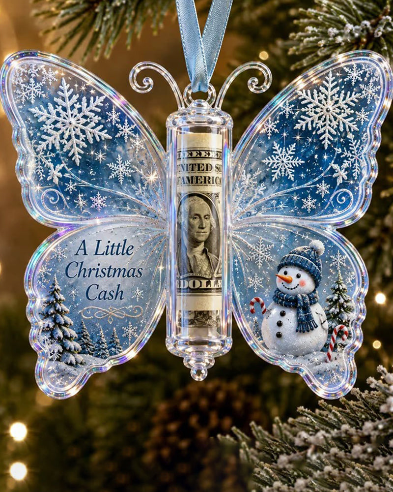 Butterfly Christmas Cash Gift Ornament