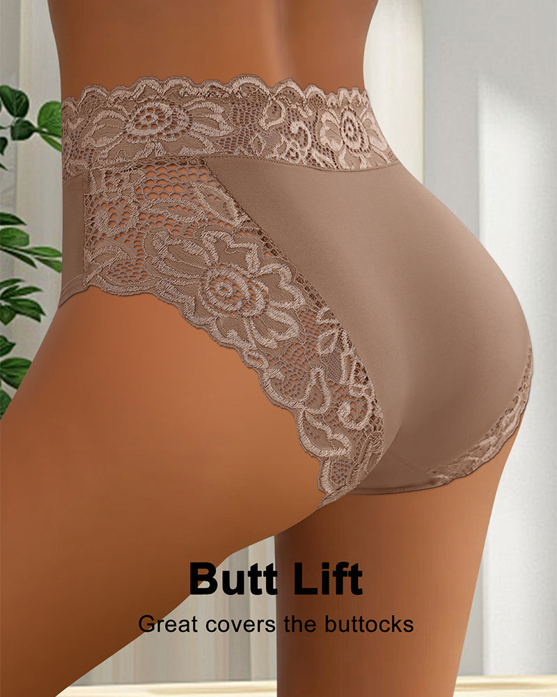 Sexy Lace Mid-Rise Panties-4