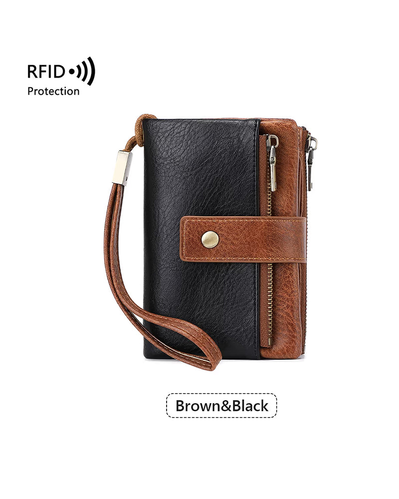 Women's long wallet, stylish clutch, elegant solid color RFID blocking leather wallet👛