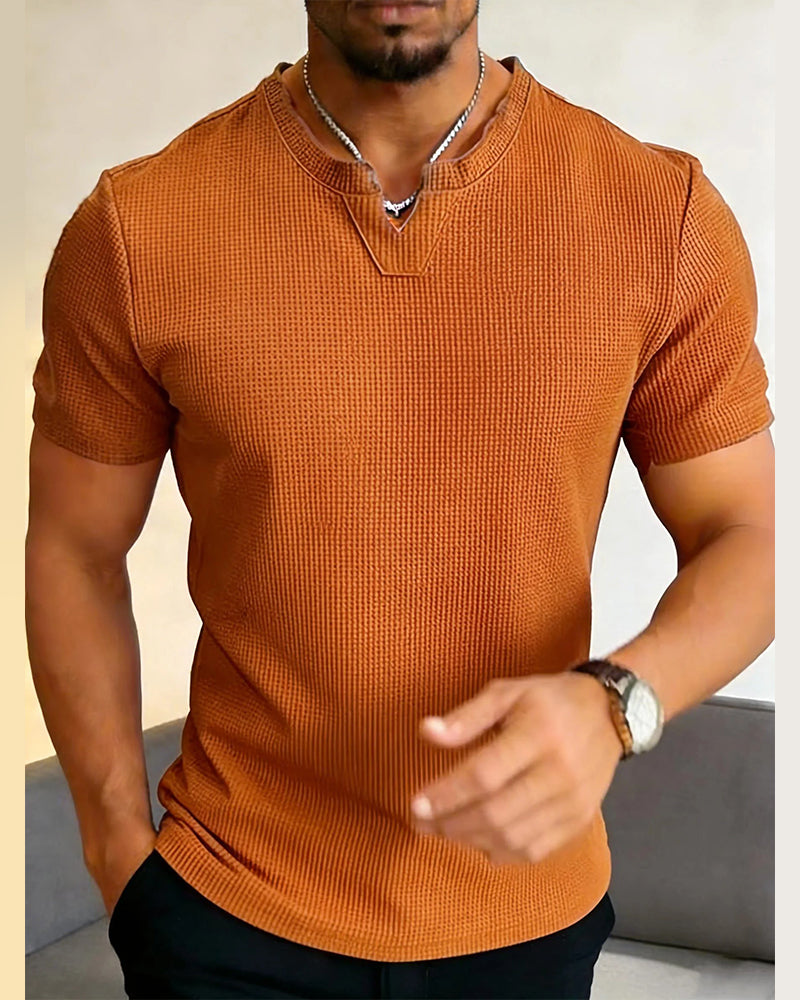 Men's Waffle Casual T-Shirt