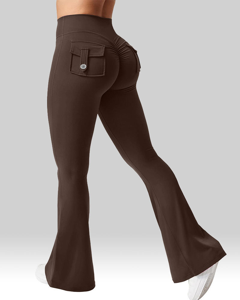 Elastic Quick-Drying Flared Sports Yoga Pants