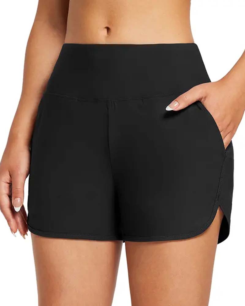 High Waist Split Sports Casual Shorts