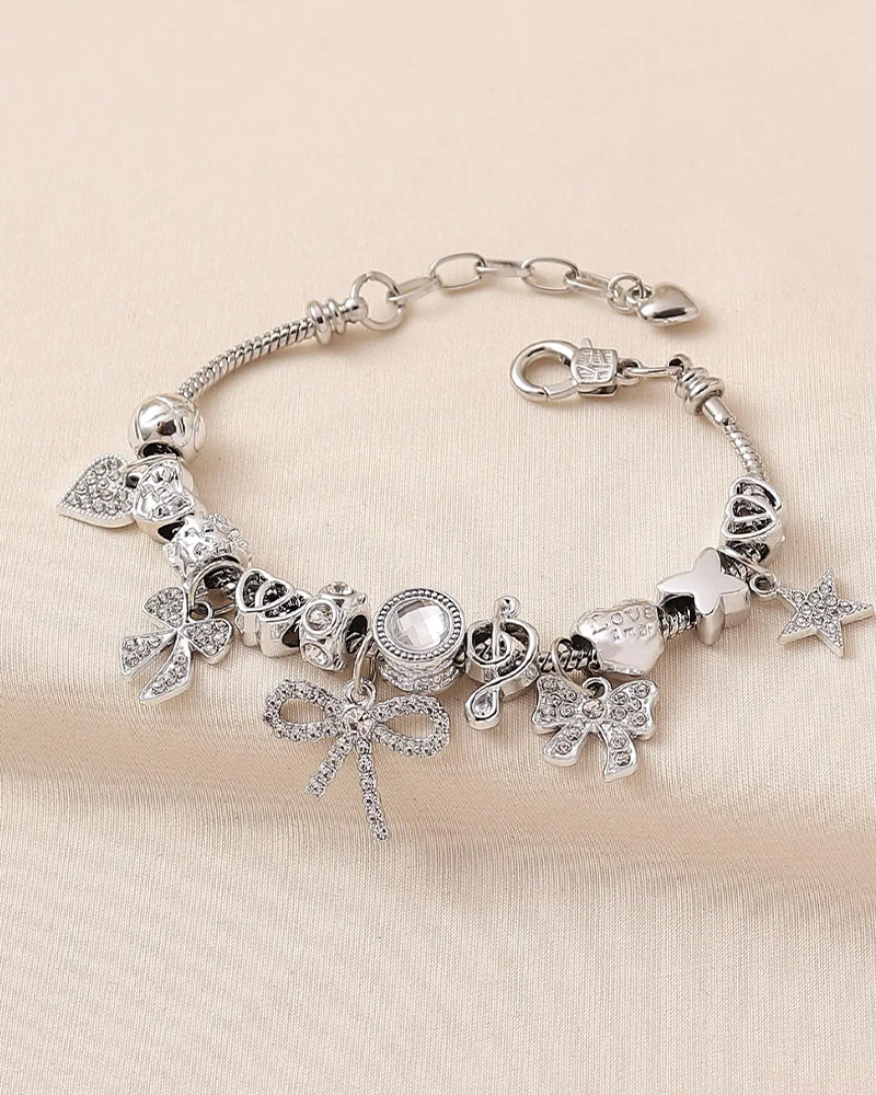Rhinestone Bow Bracelet