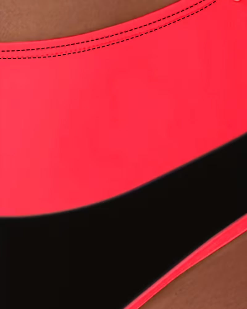 Sports Bra Style Contrast Bikini