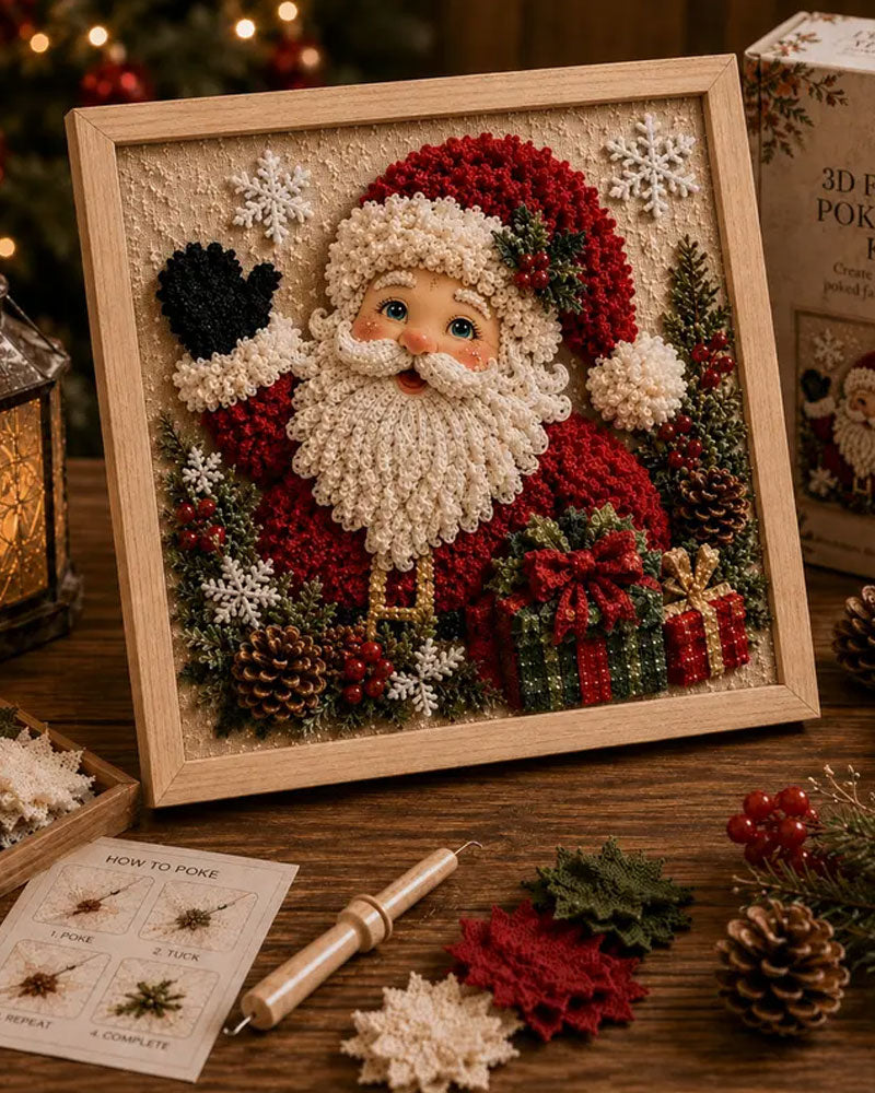 Christmas Needle Felting Fabric DIY Kit