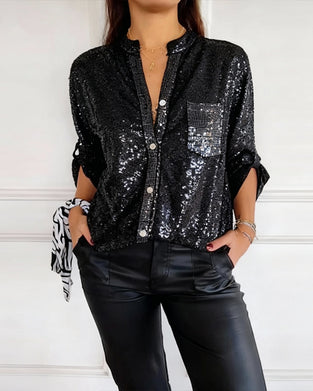 Stylish Pocket Solid Color Shirt