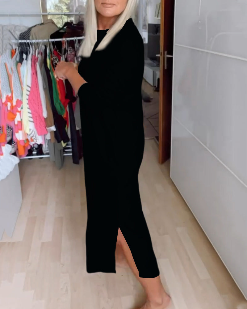 Casual round neck dress