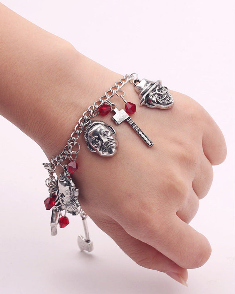 Halloween jason mask bracelet