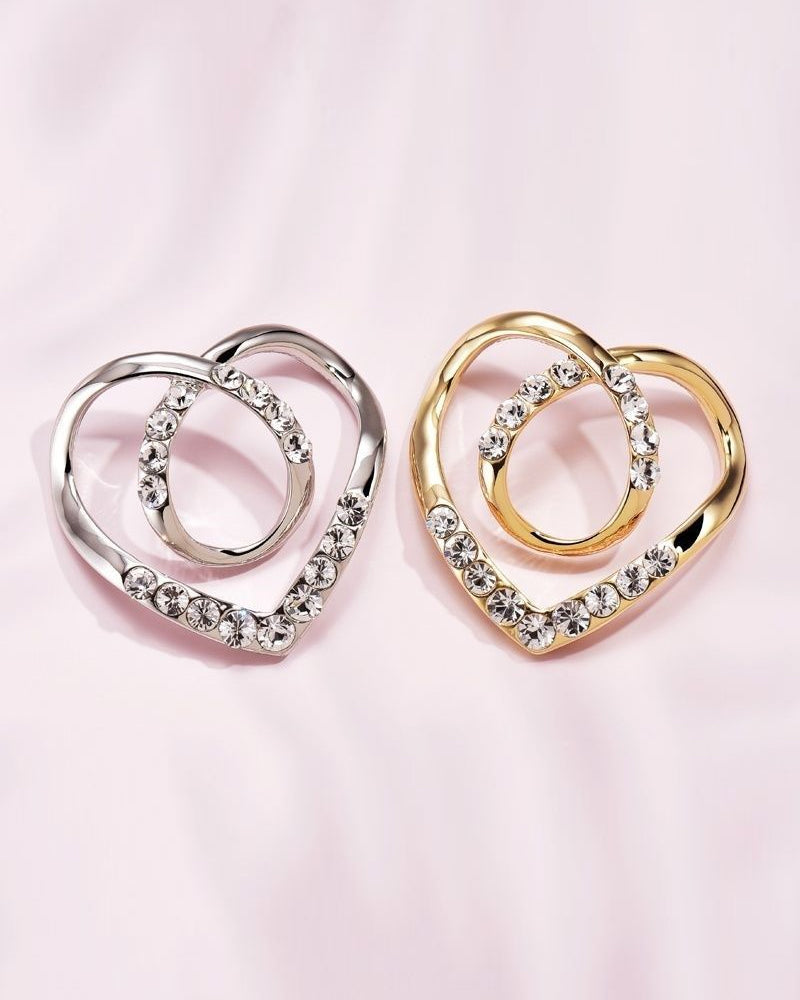 Heart-shaped thicker scarf clip