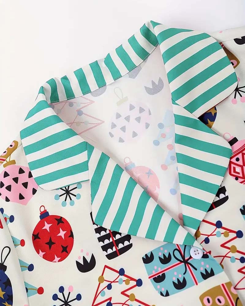 Printed casual home two-piece set