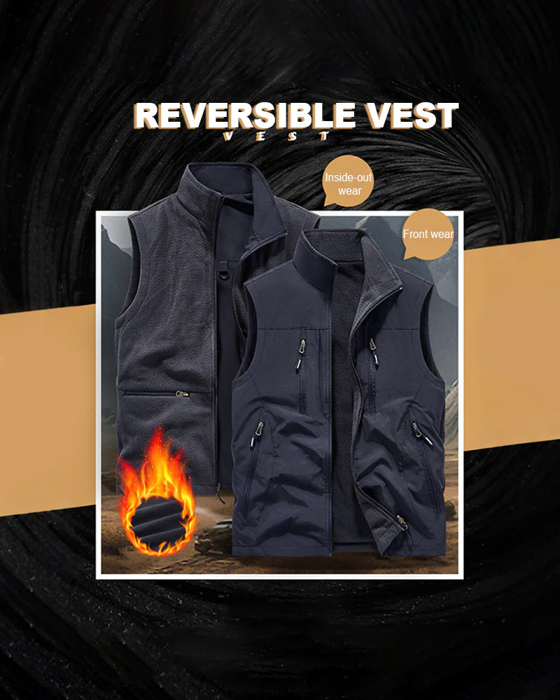Limited-time sale – 50% OFF🔥🧥 Men's Oversized Sleeveless Vest Jacket with Pockets