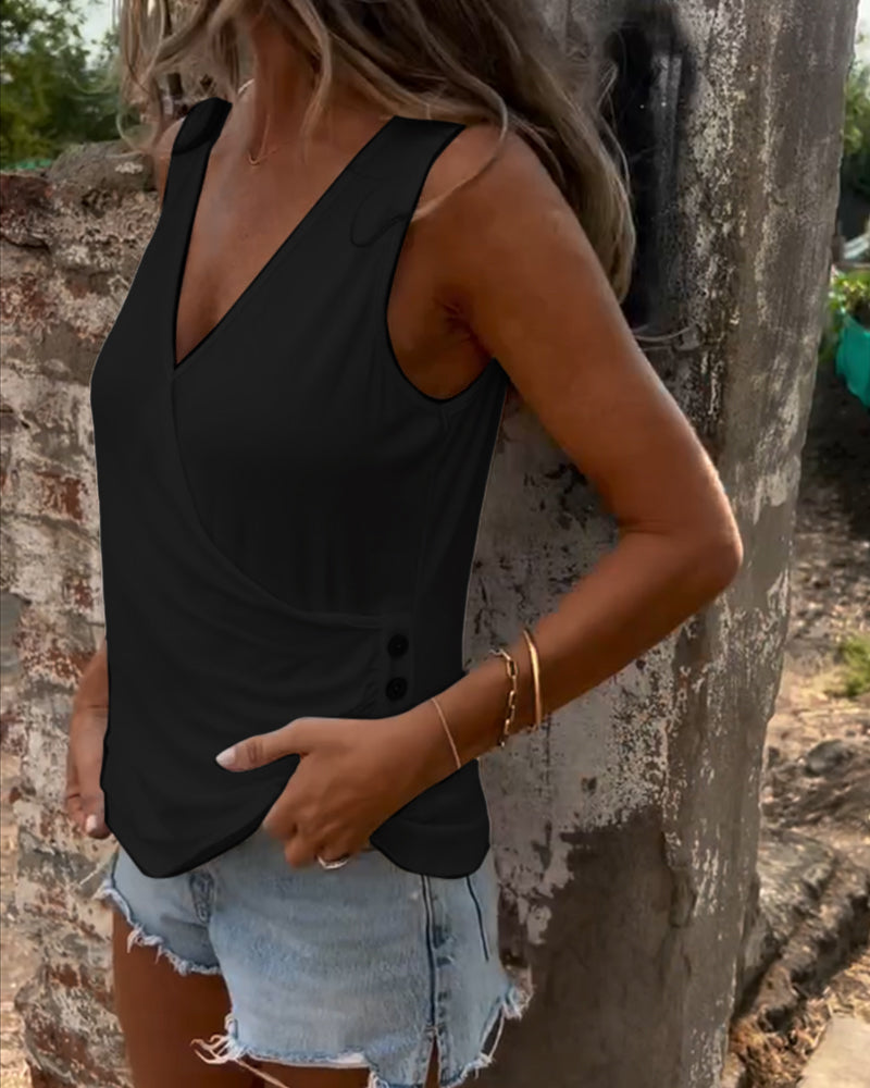 Aumora Buttoned and Sleeveless Versatile Vest