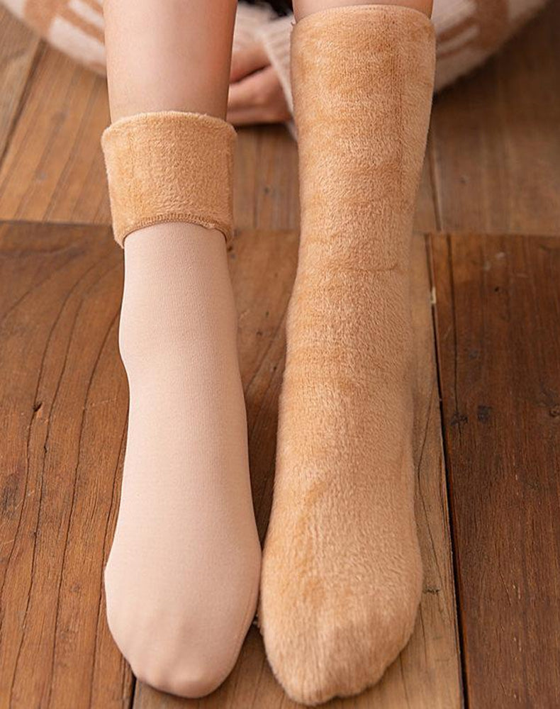 Winter soft plush floor socks