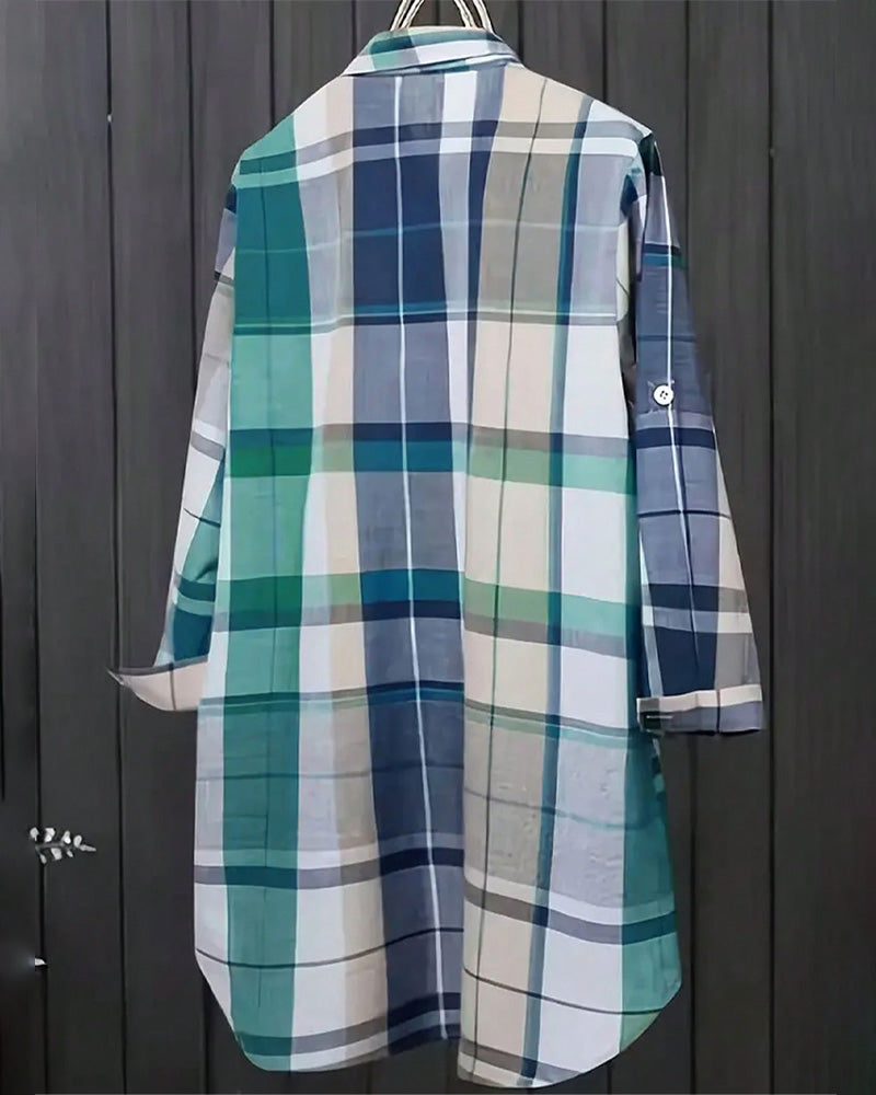 Casual Plaid Contrast Shirt