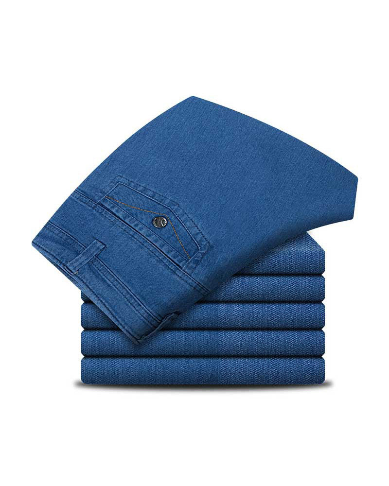 Men's Classic Straight Fit Stretch Jeans