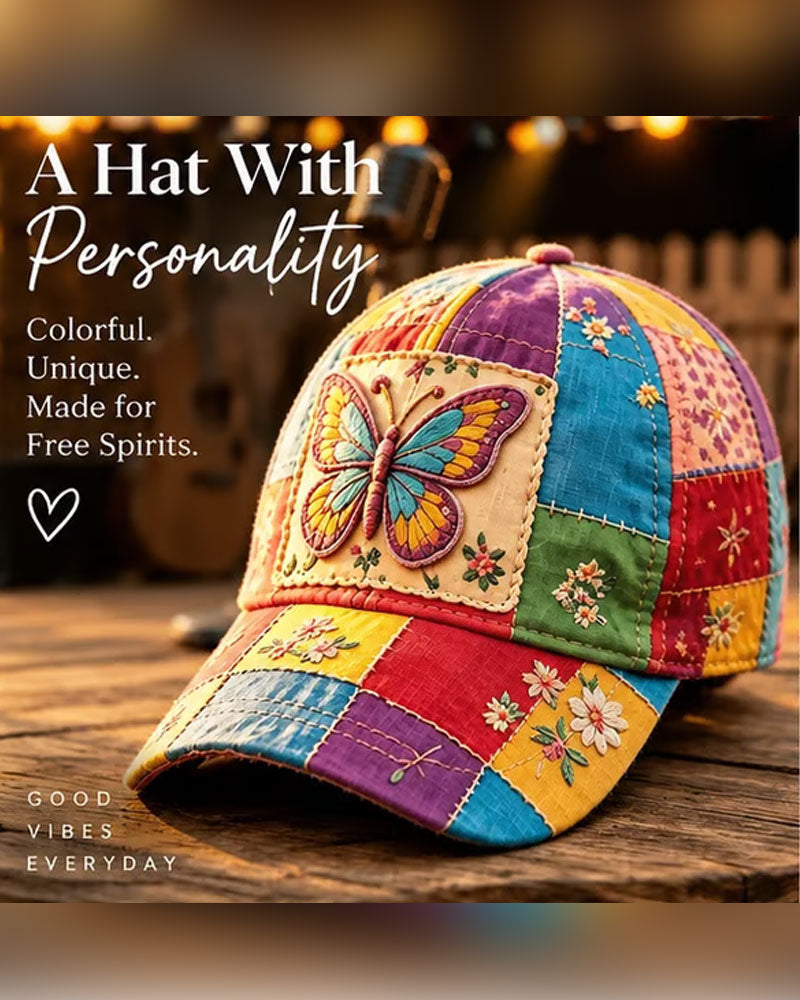 Butterfly Embroidered Baseball Cap