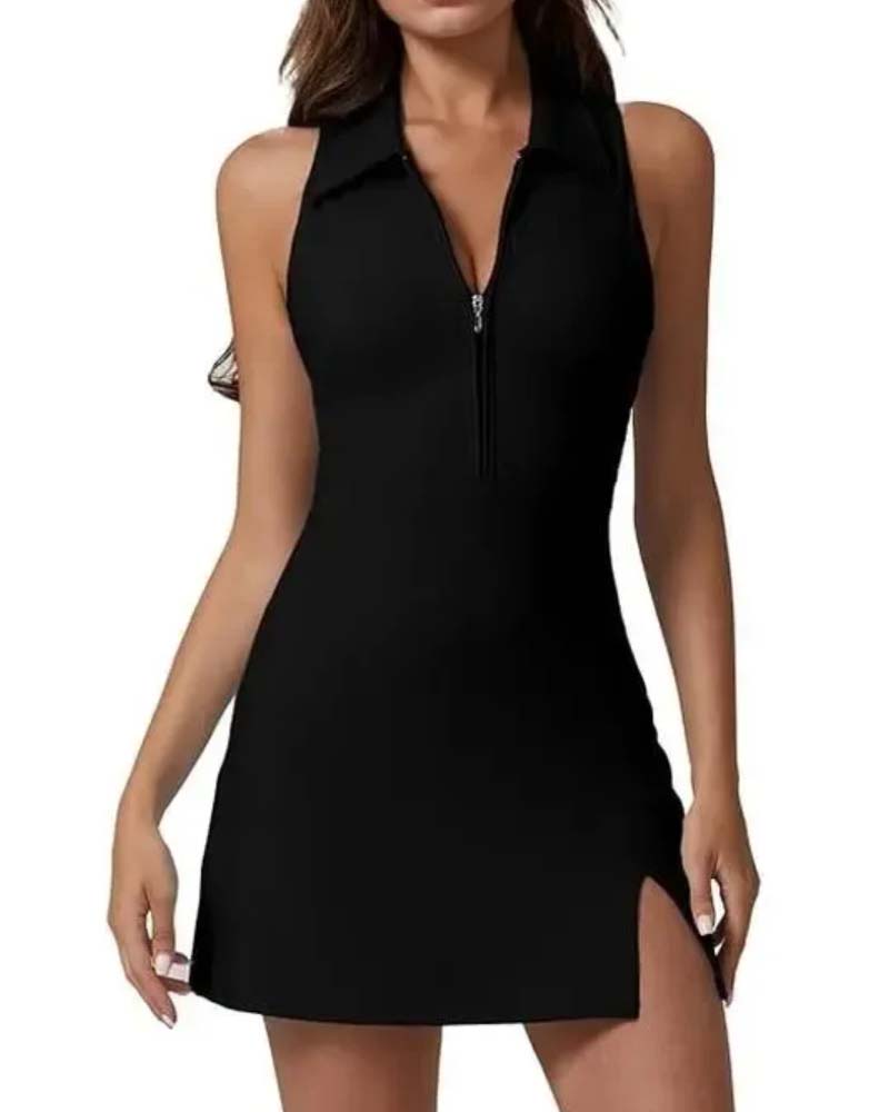 Lapel Sports Tennis Dress