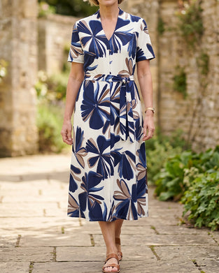 Elegant Floral Print Sleeveless Dress