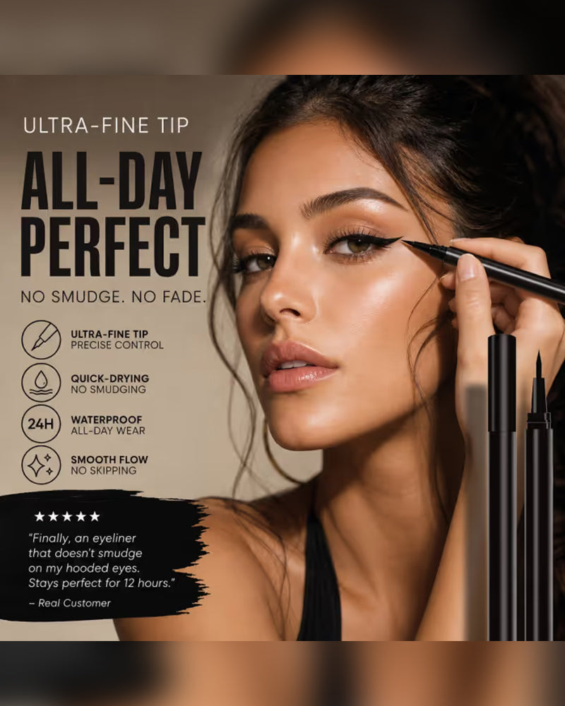 Waterproof Ultra-Fine Tip Fast-Drying Liquid Eyeliner