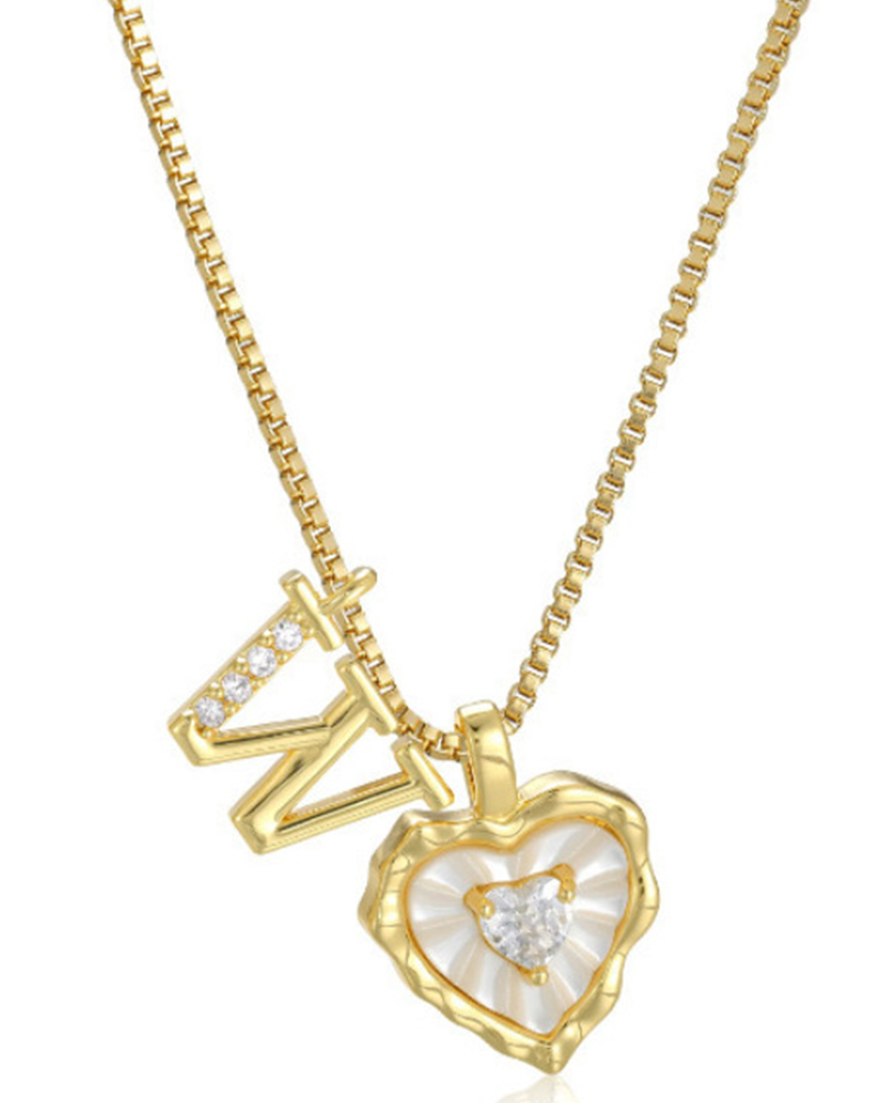 A–Z Micro Pave Letter Pendant Necklace