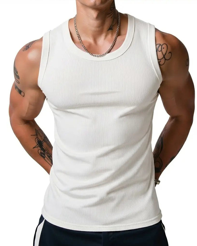 Men's Ribbed Racerback Tank Top