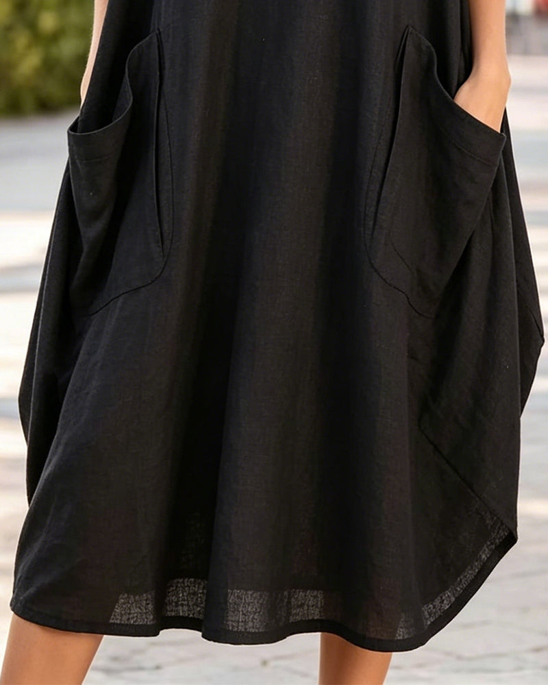 Relaxed And Artistic Loose-Fitting Dress