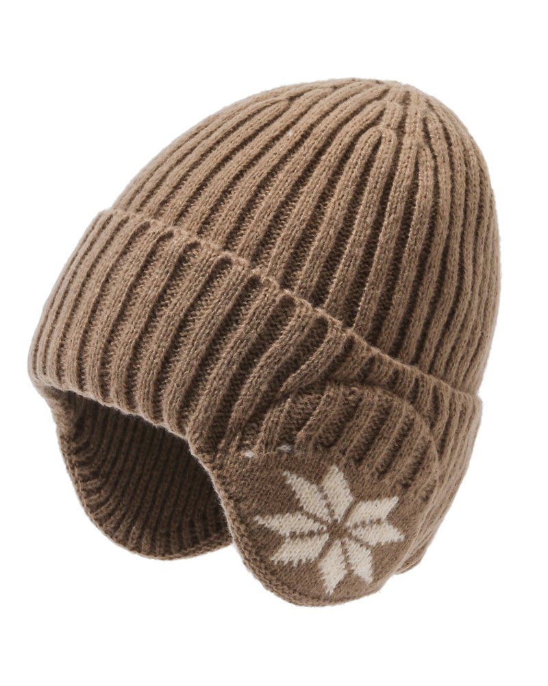 1pc Women's Fleece-Lined Winter Beanie Hat with Fleece Ears