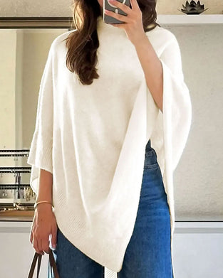 High Neck Asymmetric Pullover