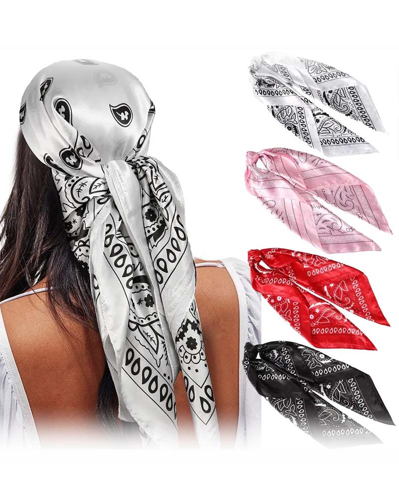 Women's 4-Pack Square Scarves Set