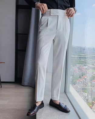 Men's Pocket Solid Casual Dress Pant