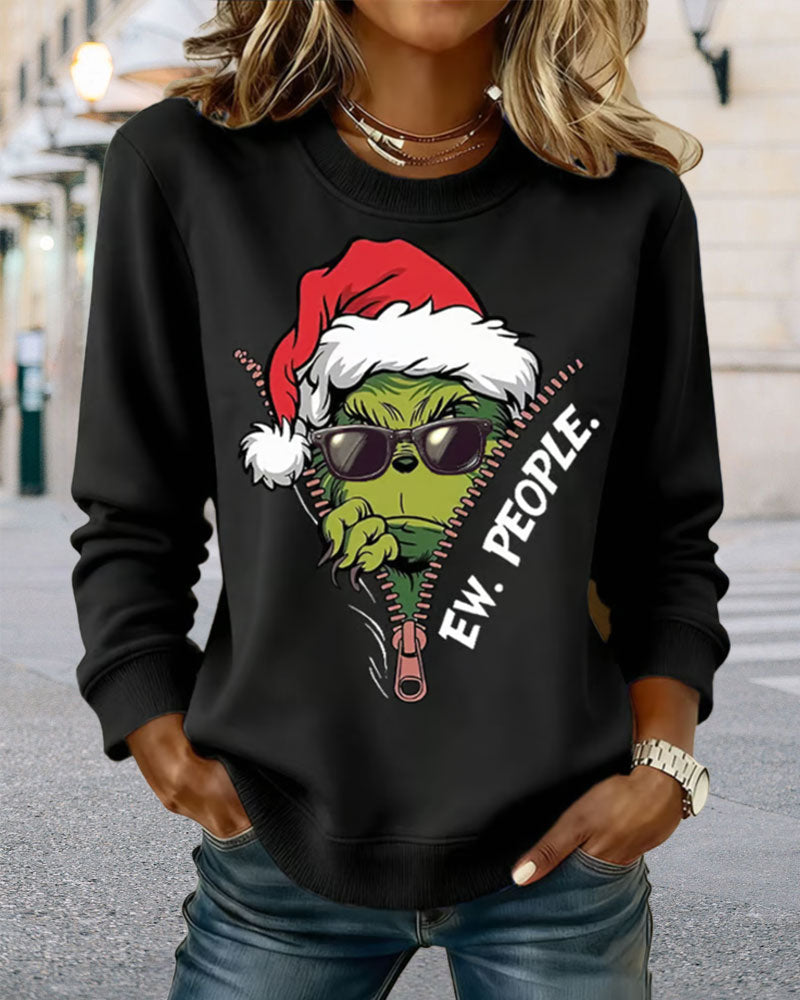 Christmas Printed Casual Sweatshirt