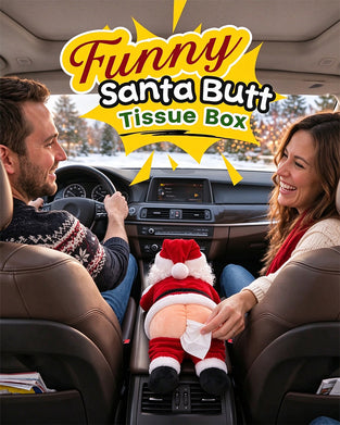 🎅😂 Funny Santa Claus Design Tissue Box Cover