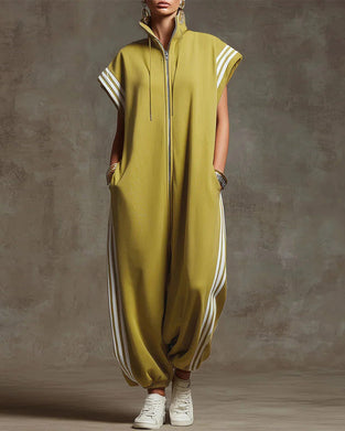 Hip Hop Striped Jumpsuit