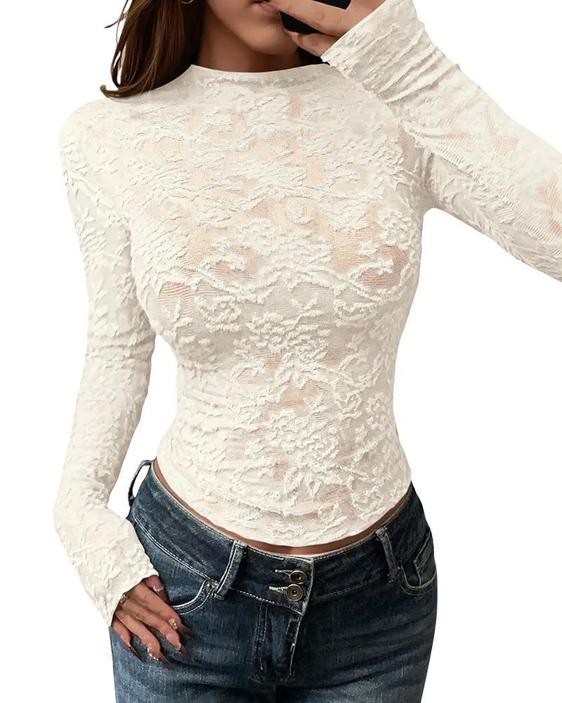 Fashion Lace Sexy Blouse