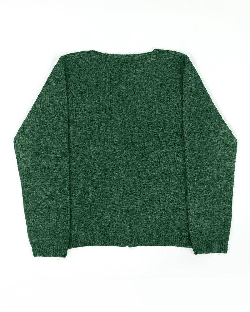 Button Irregular Solid Pullover