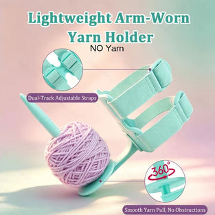 Adjustable Arm Yarn Holder for Knitting & Crochet